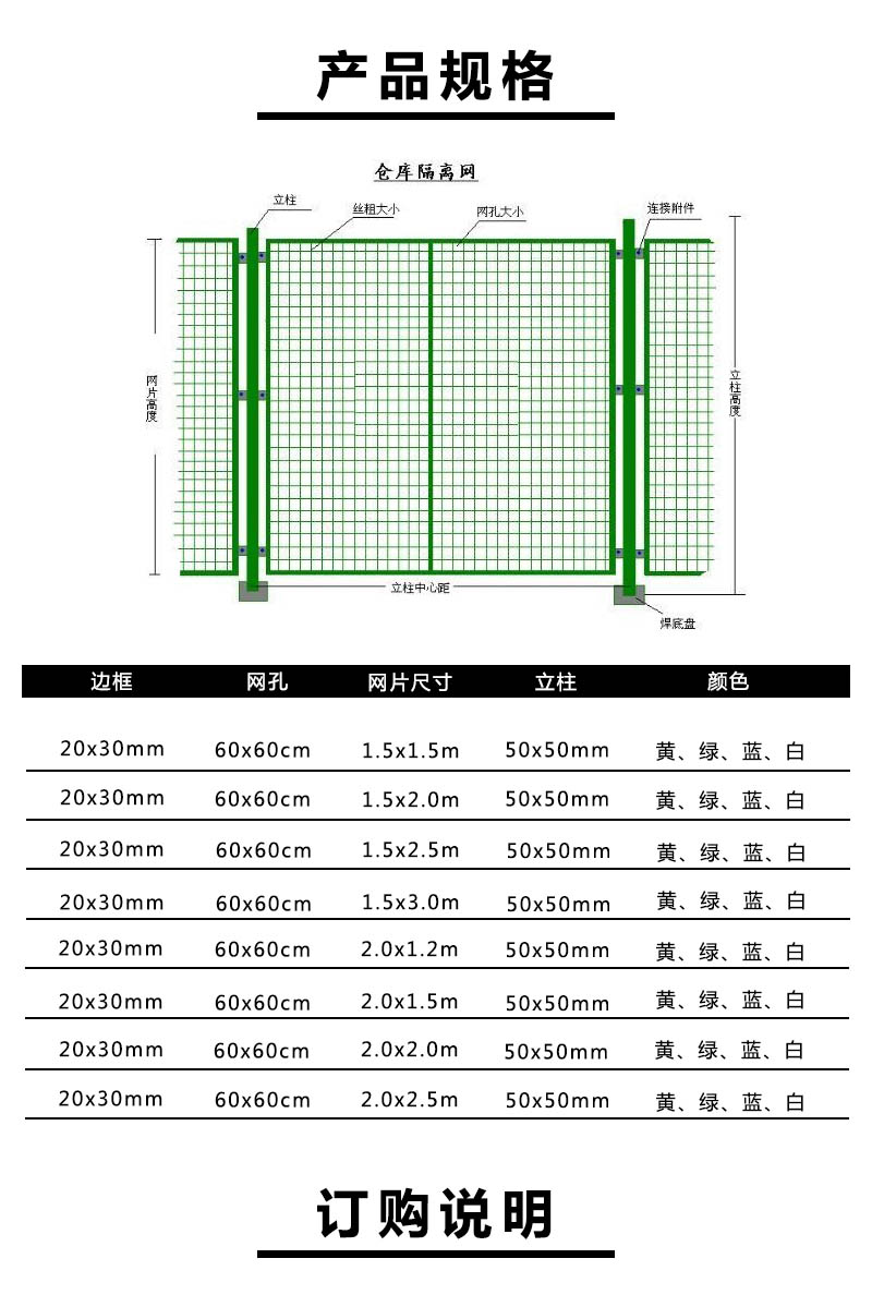 車間護(hù)欄的標(biāo)準(zhǔn)生產(chǎn)尺寸